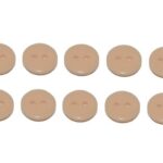 Premium Knopf Knöpfe 10mm 2 loch Haselnuss 10 Stück (0316)