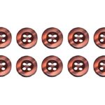 Knopf Knöpfe 11mm 4 loch coffee 10 Stück (0209)