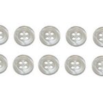 Knopf Knöpfe 11mm 4 loch beige 10 Stück (0210)