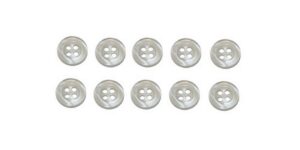 Knopf Knöpfe 11mm 4 loch beige 10 Stück (0210)