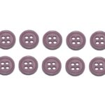 Knopf Knöpfe 10mm 4 loch alt rosa 10 Stück (0219)