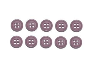 Knopf Knöpfe 10mm 4 loch alt rosa 10 Stück (0219)