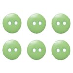 Knopf Knöpfe 10mm 2 loch hellgrün 10 Stück (0322)