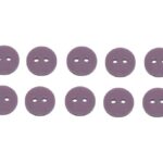 Premium Knopf Knöpfe 10mm 2 loch Lila 10 Stück (0323)