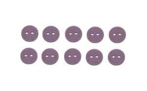Premium Knopf Knöpfe 10mm 2 loch Lila 10 Stück (0323)