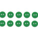 Premium Knopf Knöpfe 10mm 2 loch Grün 10 Stück (0324)