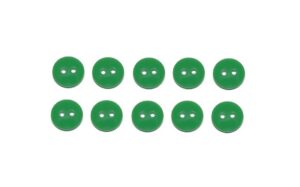 Premium Knopf Knöpfe 10mm 2 loch Grün 10 Stück (0324)