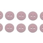 Premium Knopf Knöpfe 10mm 2 loch Rose 10 Stück (0328)