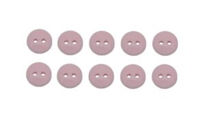 Premium Knopf Knöpfe 10mm 2 loch Rose 10 Stück (0328)