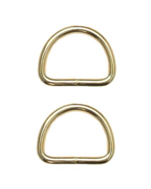Metallring D-Ring 58 mm gold 2 Stück (0095)