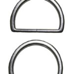 Metallring D-Ring 32mm silber 2 Stück (0136)