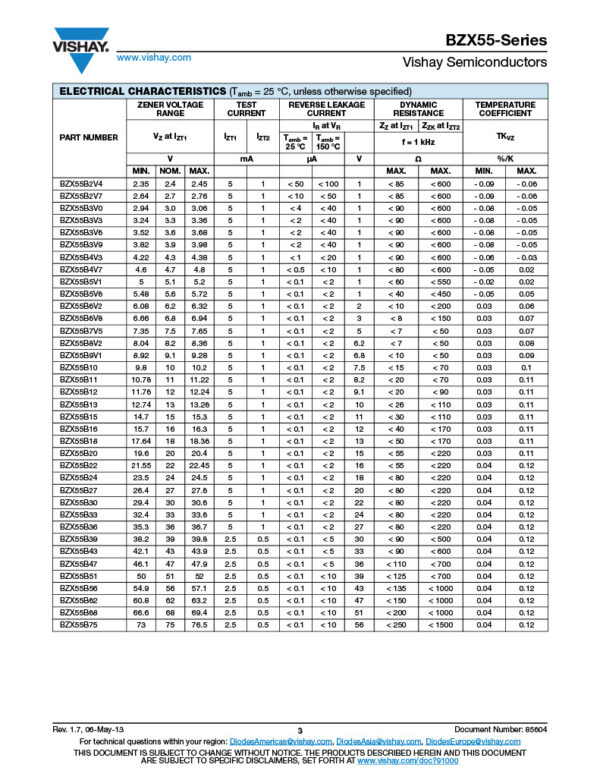 Z-Diode Zenerdiode Diode 13V BZX55C 0,5W 5 Stück (10016)