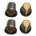 Drehknopf Geräteknopf Potiknopf 6mm gelb 4 Stück (0053)