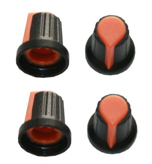 Drehknopf Geräteknopf Potiknopf 6mm orange 4 Stück (0056)