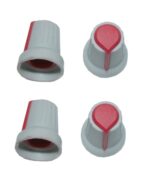 Drehknopf Geräteknopf Potiknopf 6mm rot/grau 4 Stück (0066)