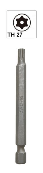Bit Torx mit Loch Bohrung TH27 Chrom-Vanadium 75 mm (0089)
