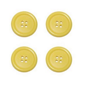 Premium Knopf Knöpfe 25mm 4 loch Golden Kiwi Gelb 4 Stück (0300)
