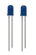 LED Leuchtdiode 5 mm blau 50-150 mcd 60° 2 Stück (0007)
