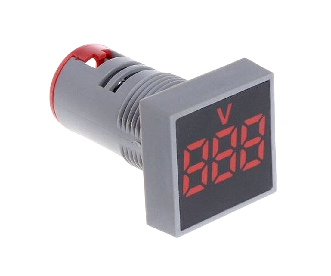 voltmeter-ac-60-500v-led-panel-rechteckig-rot-0037 Voltmeter AC 60-500V LED Panel Rechteckig rot (0037)