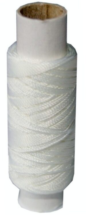 Sattlergarn Zwirn 14x2x3 Polyester 50 m weiß Ø 0,3mm (0001)