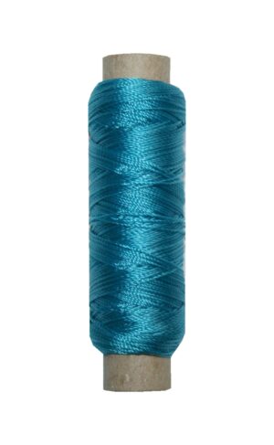Sattlergarn Zwirn 14x2x3 Polyester 50 m türkis Ø 0,3mm (0016)