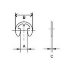 Sicherungsscheibe für Wellen DIN 6799 3.2mm 10 Stück (0632)