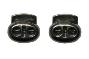 Kordelstopper Kordelklemme oval 2 Loch bronze glänzend 2 Stück (0144)