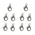 Karabiner Verschluss Kettenverschluss silberfarben 10 Stück (0063)