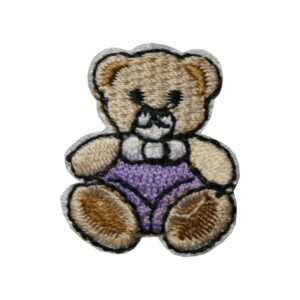 Aufnäher Bügelbild Aufbügler Bär 27x35 mm braun (1138)