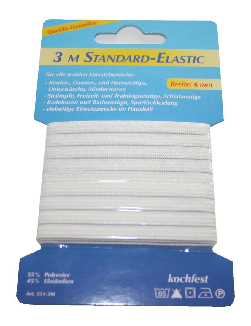 gummilitze-gummiband-elastic-standard-3m-6mm-weisz-1003 Gummilitze Gummiband Elastic-Standard 3m 6mm weiß (1003)