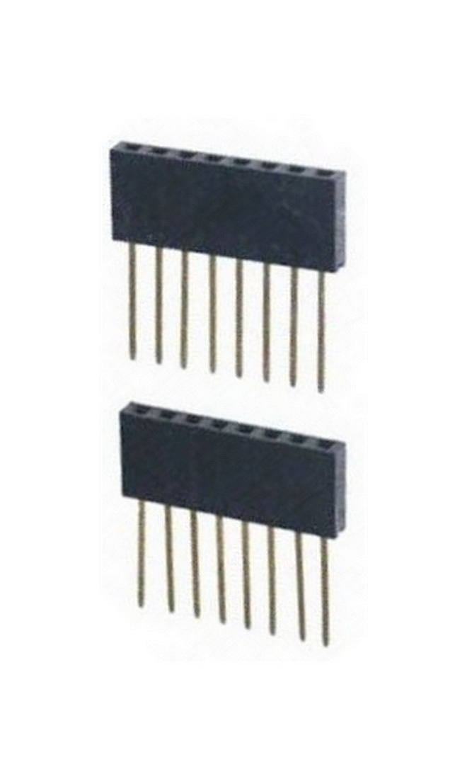 buchsenleiste-mikrocontroller-header-stapelbar-extra-lang-8-polig-2-stuck-0082 Buchsenleiste Mikrocontroller Header stapelbar extra lang 8-polig 2 Stück (0082)