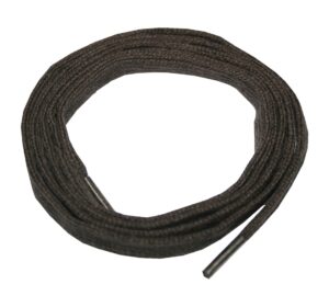 Schuhband Schnürsenkel 1 Paar Baumwolle 120cm 10mm flach braun (10021)