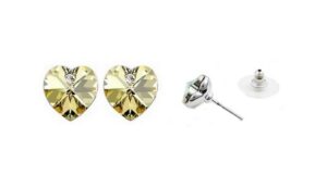 Ohrstecker 18 K Swarovski Moon River gelb (0003)