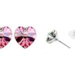 Ohrstecker 18 K Swarovski Moon River rose (0004)