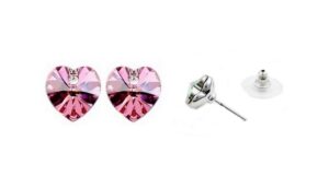Ohrstecker 18 K Swarovski Moon River rose (0004)