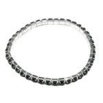 Armband elastisch silber schwarz (0015)