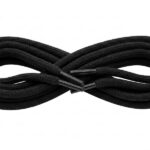 Schuhband Schnürsenkel 1 Paar Baumwolle 60 cm rund schwarz (0002)