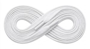 Schuhband Schnürsenkel 1 Paar Baumwolle 90 cm 9 mm flach weiß (0012)