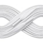 Schuhband Schnürsenkel 1 Paar Baumwolle 120 cm 10 mm flach weiß (0011)