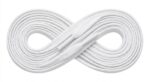 Schuhband Schnürsenkel 1 Paar Baumwolle 120 cm 10 mm flach weiß (0011)