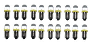 LED Glühlampe Glühbirne E10 6V gelb 20 Stück (8005)