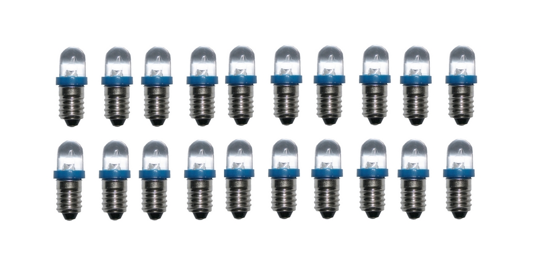 LED Glühlampe Glühbirne E10 6V blau 2 Stück (8022) LED Glühlampe Glühbirne E10 6V blau 2 Stück (8022)