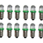 LED Glühlampe Glühbirne E10 3V grün 2 Stück (8023)