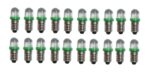 LED Glühlampe Glühbirne E10 3V grün 2 Stück (8023)