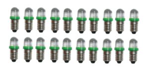 LED Glühlampe Glühbirne E10 6V grün 20 Stück (8004)