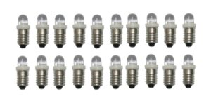 LED Glühlampe Glühbirne E10 12V weiß 20 Stück (8330)