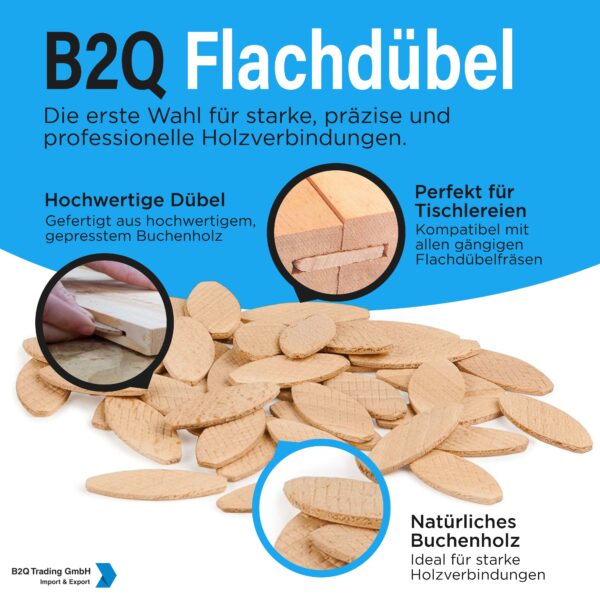Verbindungsplättchen Flachdübel Formfeder Gr.0 47x15x4mm 1000 Stück (0047)