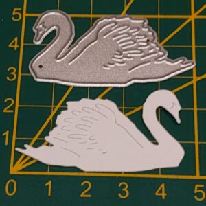 Scrapbooking Stanzteile Schwan weiß 10 Stück