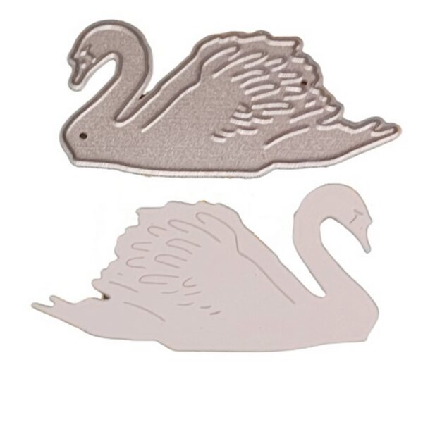 Scrapbooking Stanzteile Schwan weiß 10 Stück