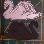 Scrapbooking Stanzteile Schwan schwarz 10 Stück